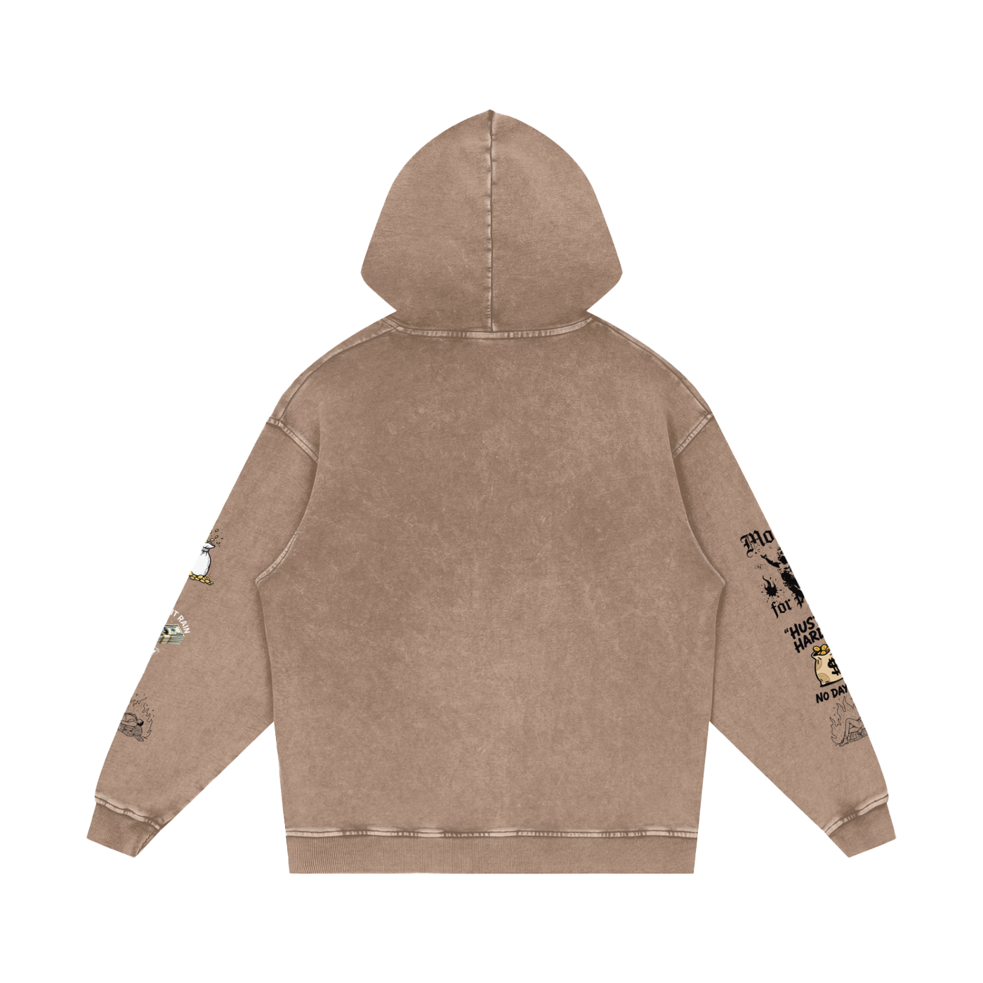 Snow Washed Loose Cotton Hoodie