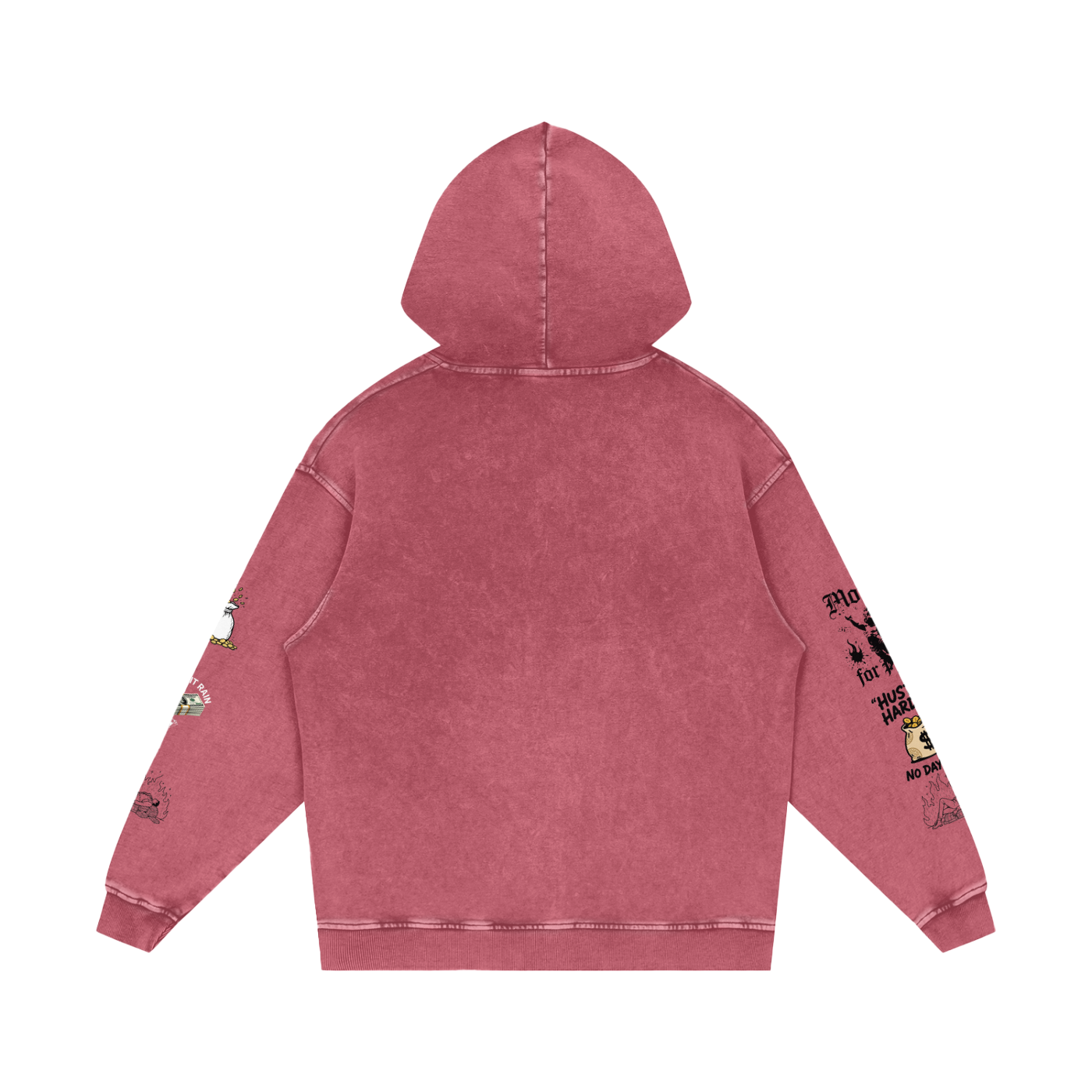 Snow Washed Loose Cotton Hoodie